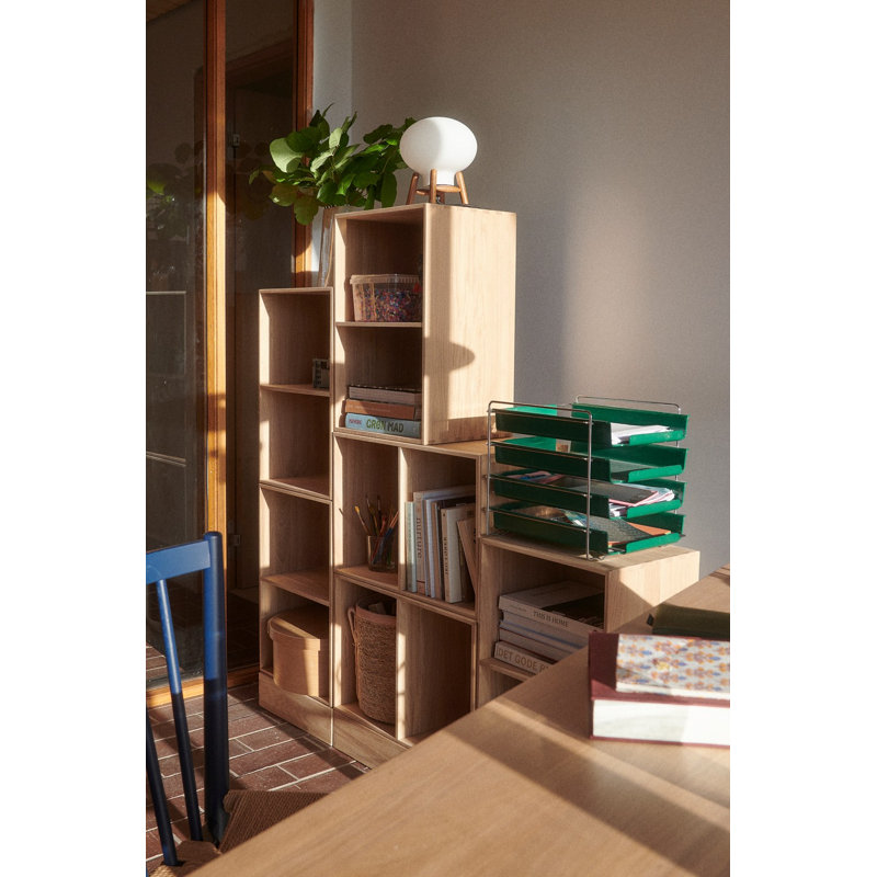 Mogens Kock B98 Solid Wood Bookcase, (2 Shelves) 14.17"H x 21.26"W x 7.87"D