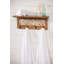 Tablette murale en bois avec crochets Coen