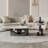 Light luxury simple oval rock panel coffee table
