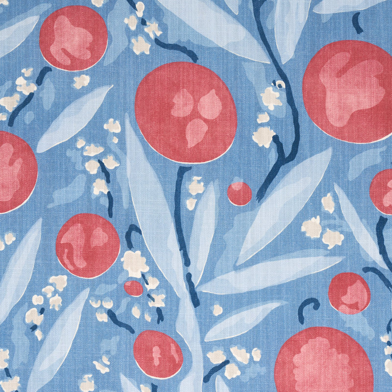 Tissu mirabelle, Baie / bleu