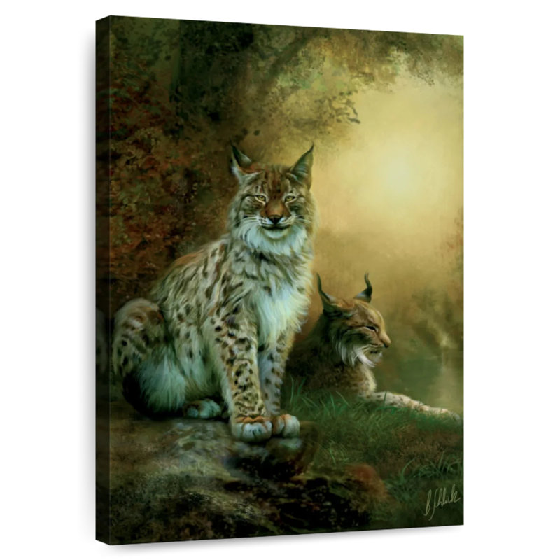Ronce deux lynx, H 36 po x l 24 po
