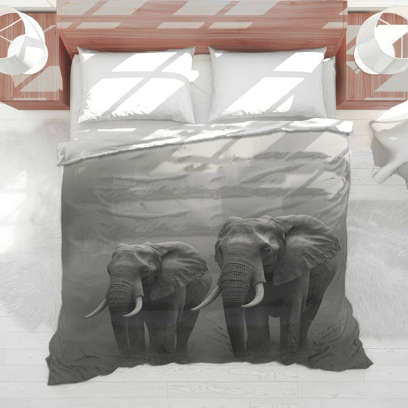 Édredon deux éléphants d'Afrique, Simple extra long