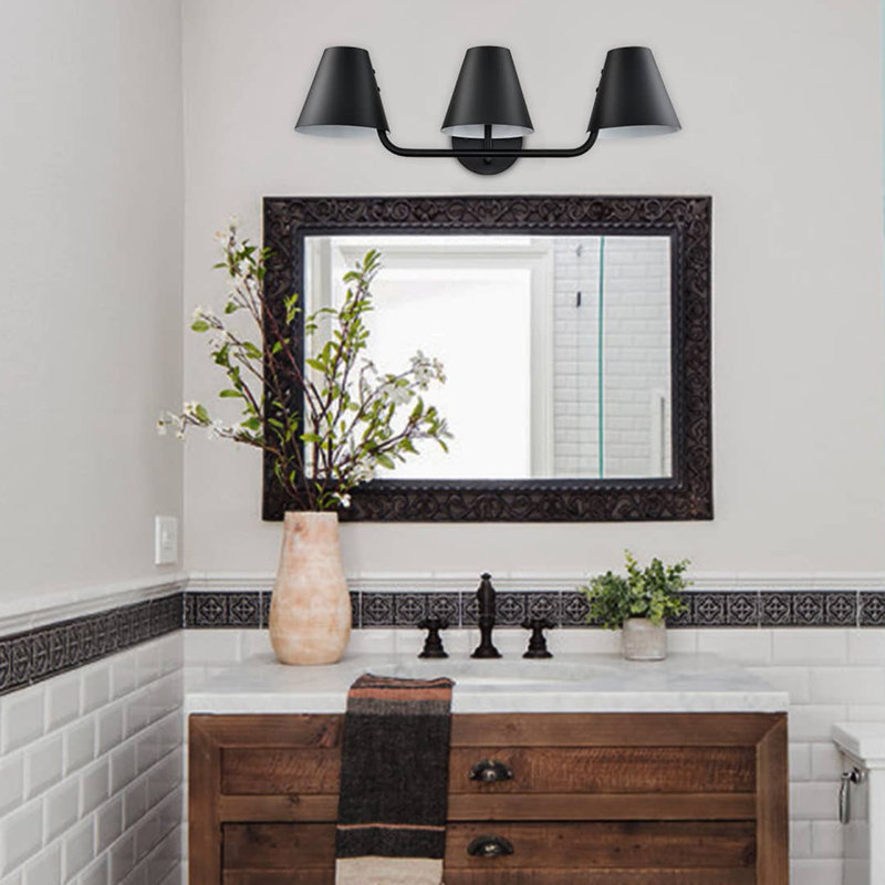 Aarez 3 - Light Dimmable Vanity Light, Black
