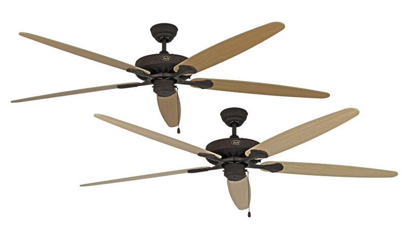 Boutwell 180cm Ceiling Fan, Lacquered Antique Brown with Maple and Beech Blade
