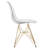 Bagimont Modern Plastic Dining Side Chair with Gold Eiffel Base-34183359