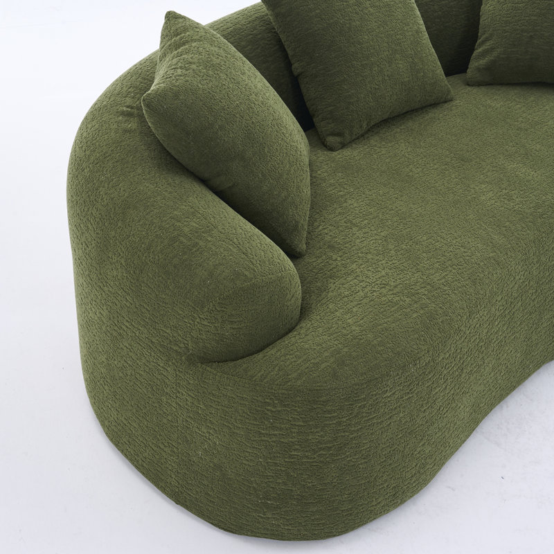 Causeuse compacte avec tissu éponge haute densité et résistant aux égratignures, idéale pour les petits espaces et la vie facile