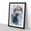 Graceful Elephant Portrait in Abstract - Picture Frame Painting Print-55735246-55735249