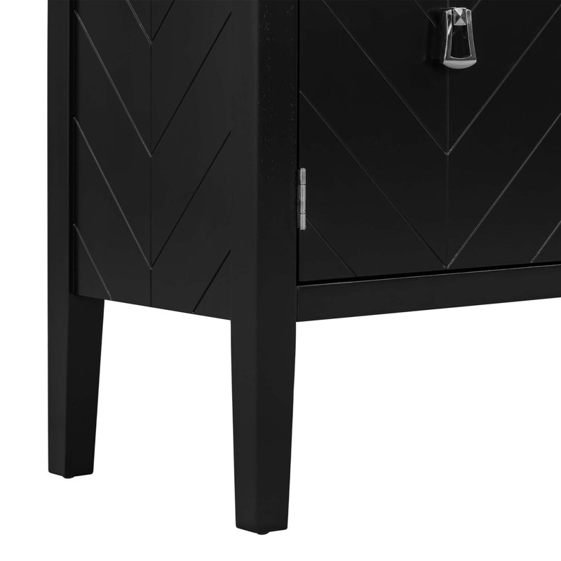 Four-Door Sideboard With Geometric Patterns And Storage