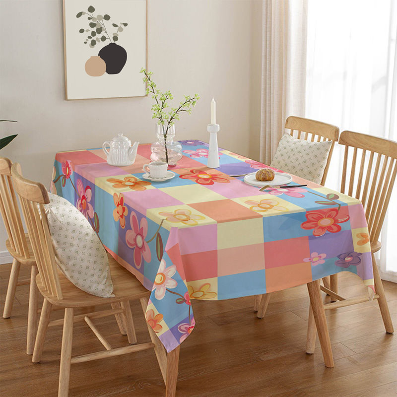 Durable Tablecloth, 50% Cotton / 50% Polyester, 55.1 x 118.1 inches | Machine Washable at 86°F, Tumble Dryer Safe, Ironable | Perfect for Dining Room, Parties & Everyday Use, Elegant Design & Easy Care