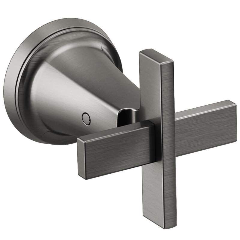 Levoir® Two-Handle Wall Mount Lavatory Faucet - Less Handles, Luxe Steel, Cross