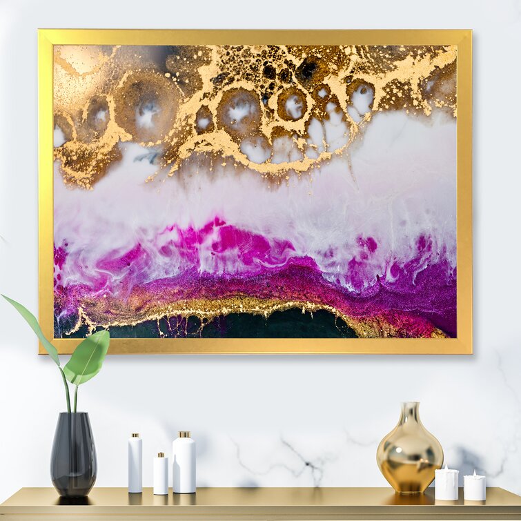 Artistic decoration made of golden resin. Epoxy resin paint, abstract  background 33859892 Stock Photo at Vecteezy