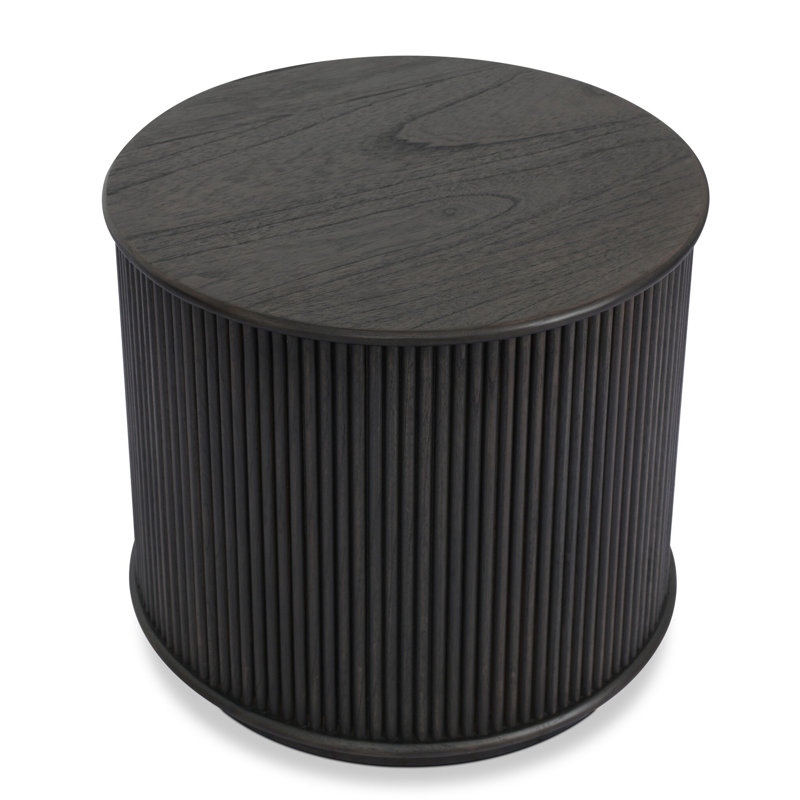 Ona End Table-Amber Mindi Veneer, Smoked Black Mindi Veneer