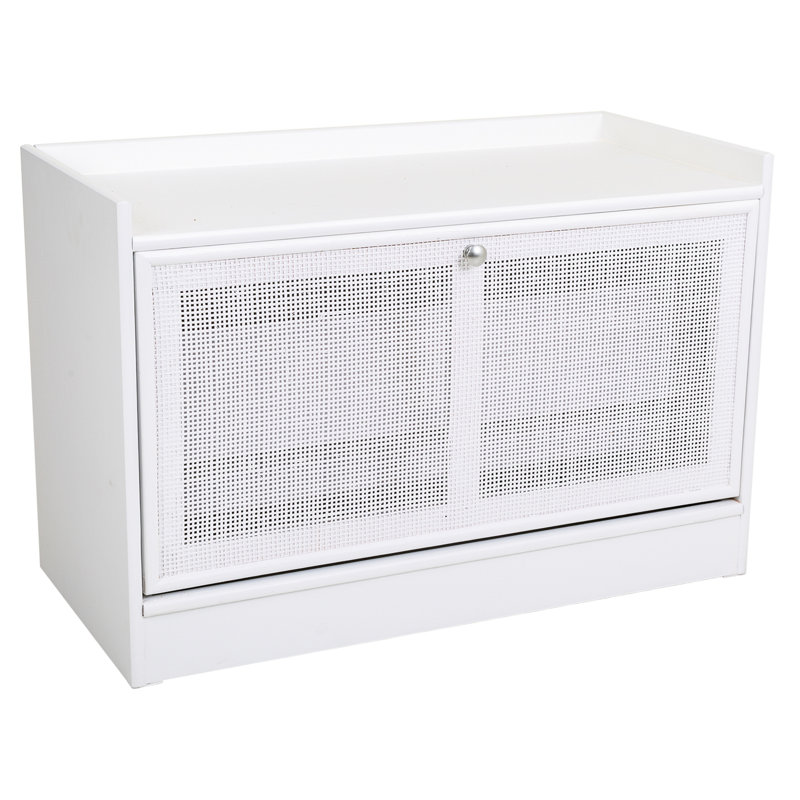 Alexa-Abby Storage Bench, White