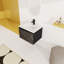 Meuble-lavabo mural 24 po avec lavabo en céramique et porte d'armoire à fermeture en douceur, ensemble KD