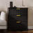 Modern Fluted 23.6" W 3-Drawer Nightstand with Charging Station（Set of 2）-2037515387