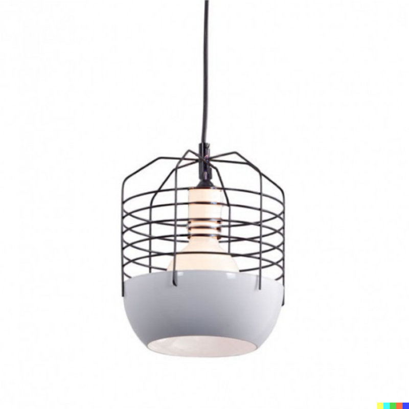 Luminaire suspendu cage simple Abdul-Majeed, Noir