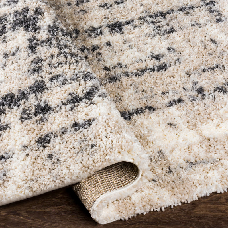 Myndi Abstract Beige/Gray Area Rug, Runner 2'7" x 7'3"
