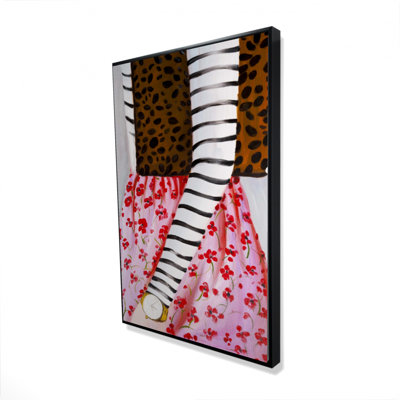 " Fashionable Woman With A Leopard Bag "
