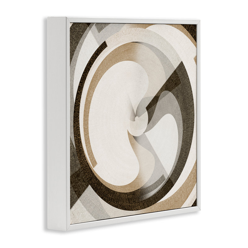 «Vortex» par Noah Bay, Estampe numérique encadrée blanc bord de mer, H 12 po x l 12 po
