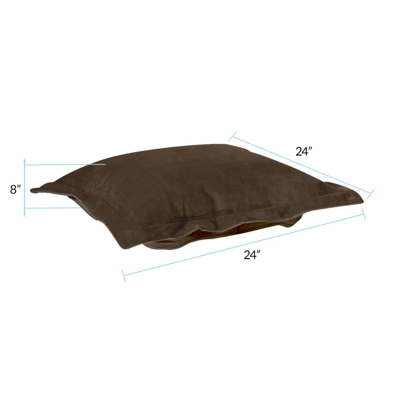 Housse et insert de coussin carrés Puff, Velours performance Bella Bella