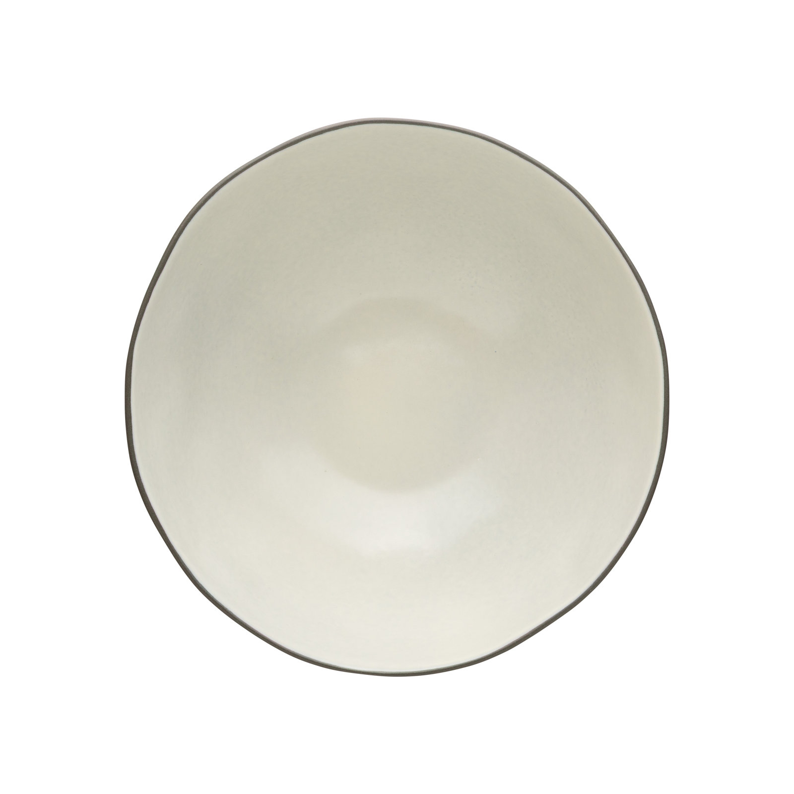 Stacked Organic Serving Bowl, Salt White