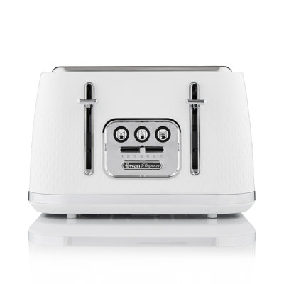 Swan Elegance 4 Slice Toaster with 7 Browning Levels, Defrost, Reheat functions & Anti-Jam