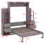 Lit escamotable double avec tablettes, tiroirs et DEL-1797745447-1811326481