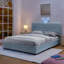 Grand lit tapissier avec tête de lit surdimensionnée, lumière DEL et 4 tiroirs de rangement; Ensemble de lattes, tissu bouclé-602366660-602366661