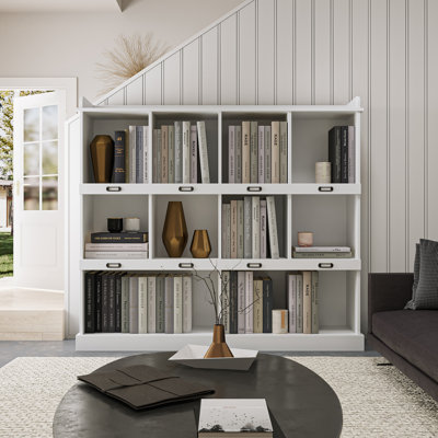 Wooden Open Shelf Bookcase by Millwood Pines