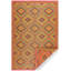 Tapis intérieur / extérieur à motif géométrique orange / vert Aldo-186062020