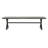 Modern Industrial Outdoor Dining Bench In Grey/Black - Aluminum, Steel, , Rust-, Easy Cleaning, 62.89" W X 15.10" D 17.48" H, Assembly Required Aluminum With Steel Frame Industrial, And Rust-, To-938707812