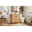 Meuble-lavabo de salle de bain de 76 cm (30 po) en bois naturel avec lavabo, portes à fermeture amortie et tiroir inférieur