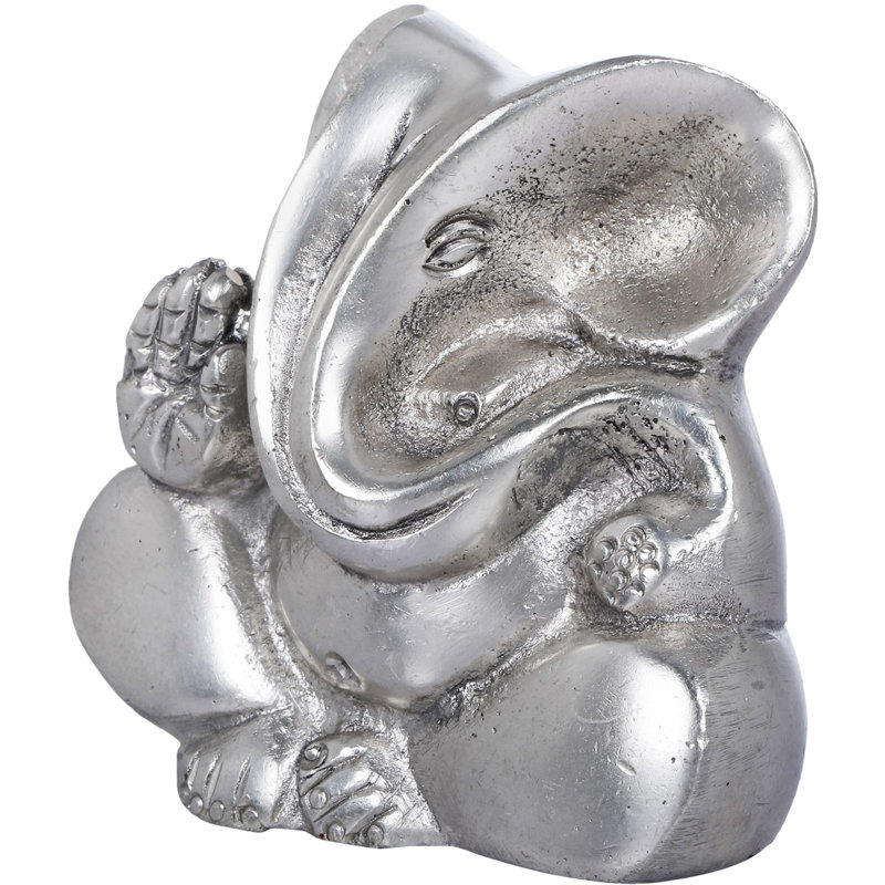Petite statue stylisée Ganesha, Argent