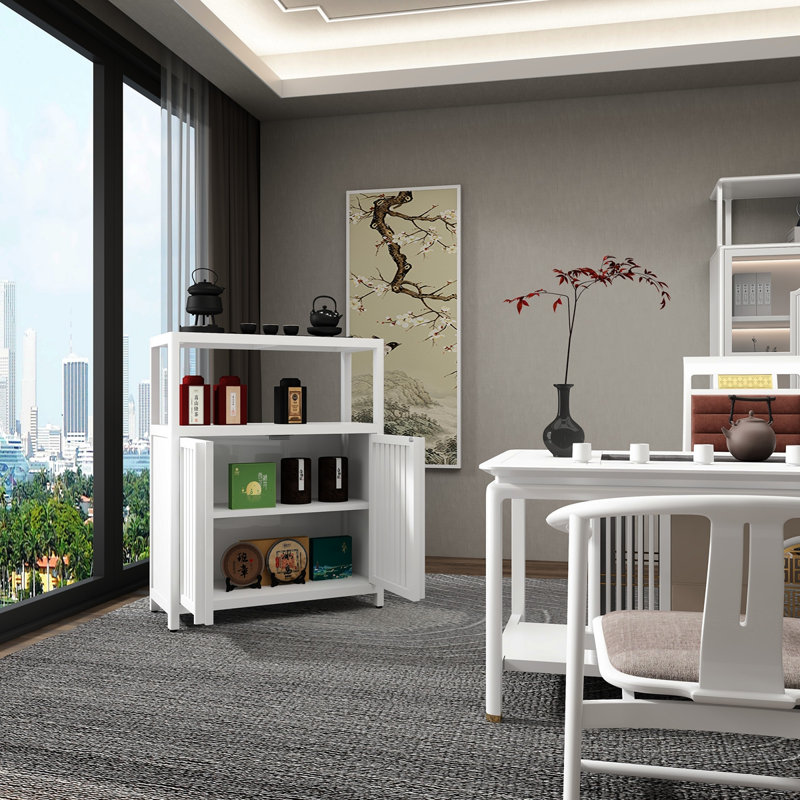 White Large Capacity Bamboo Storage Cabinet Furniture For Bathroom Living Room Bathroom Bamboo Storage Cabinet With Shelves