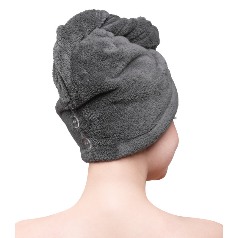 Serviettes pour cheveux Peacham, Gris / argent