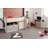 Laureole Twin Loft Bed with Build-In Desk with Built-In Ladder and with Built-In Stairs