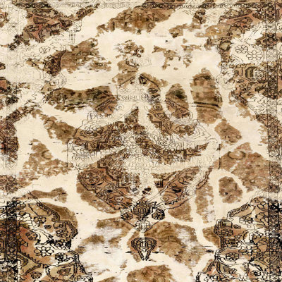 Tapis décoratif multicolore à motif abstrait