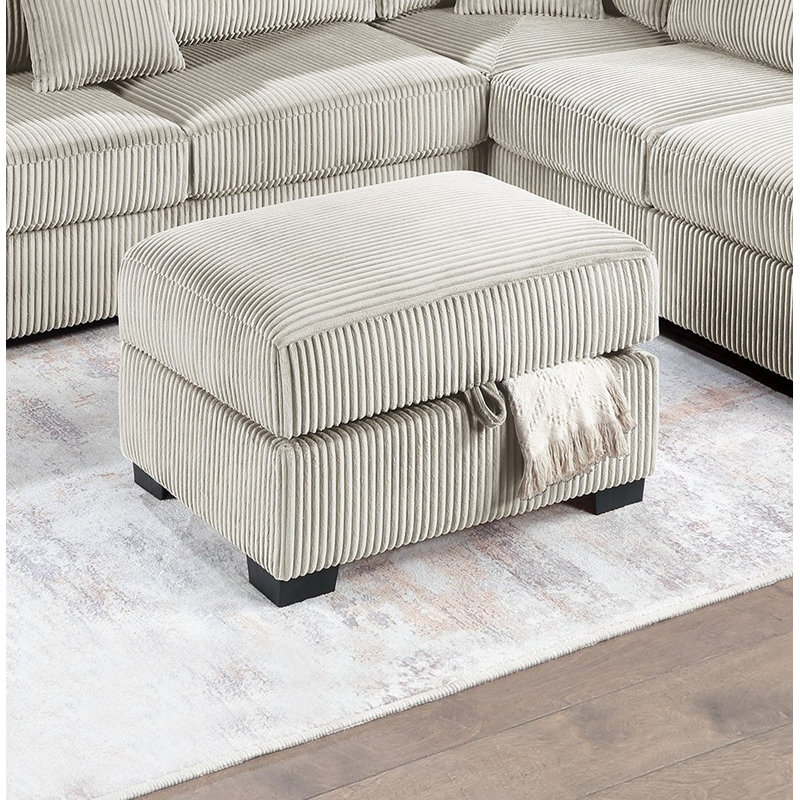 Canapé modulaire réversible en velours côtelé Camel