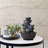 Allveta Handcrafted Indoor Outdoor Cascade Fountain with Lights