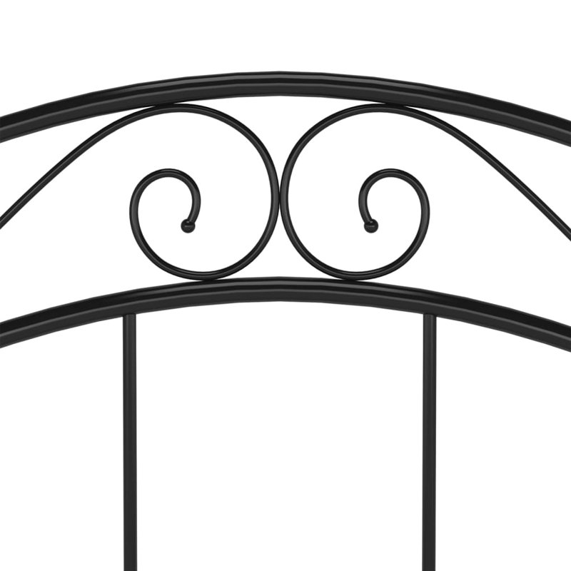 Gapspard UK Single - DE 90 X 190 Cm Metal Bed, 90 x 200cm, Black