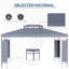 Abri de jardin d'extérieur à double toit avec moustiquaire Outsunny-124670157