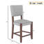 Mid Century Modern Bar Stools Set Of 4, 40.4" Counter Stools With Back, Linen Upholstered Barstools With Solid Wood Legs Bar Chairs For Kitchen Island Dining Room, Grey (4-Piece Chairs)