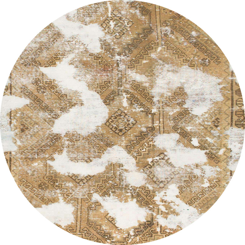 Tapis multicolore à motif abstrait Staunton, Rond 4 pi