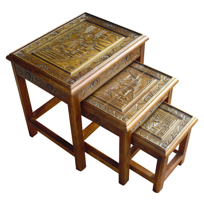 Abrams Glass Top Nesting Tables