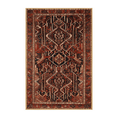 Machine Washable Persian Brown Area Rug