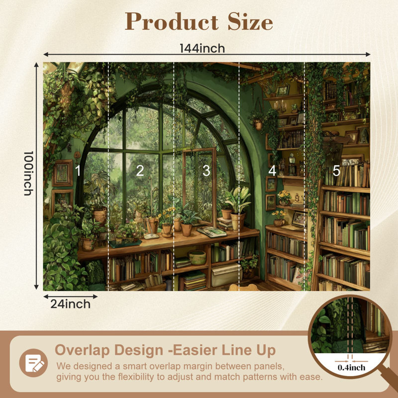 Papier peint adhésif et magique Magic Treehouse, L 144 po x l 100 po