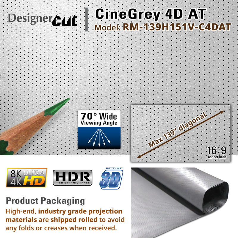 Matériau de projection CineGrey 4D® AT Designer