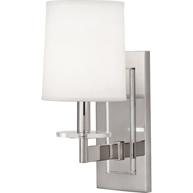 Alice Plug-in Armed Sconce, Polished Nickel