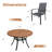 6-Person Round Patio Dining Set With Stackable PVC-Coated Polyester Chairs-890659414