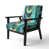 Turquoise Polyester Blend